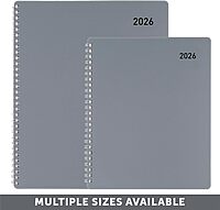 Office Depot Brand Monthly Planner, 8 1/2" x 11", Silver, January 2026 to December 2026, OD00163026
