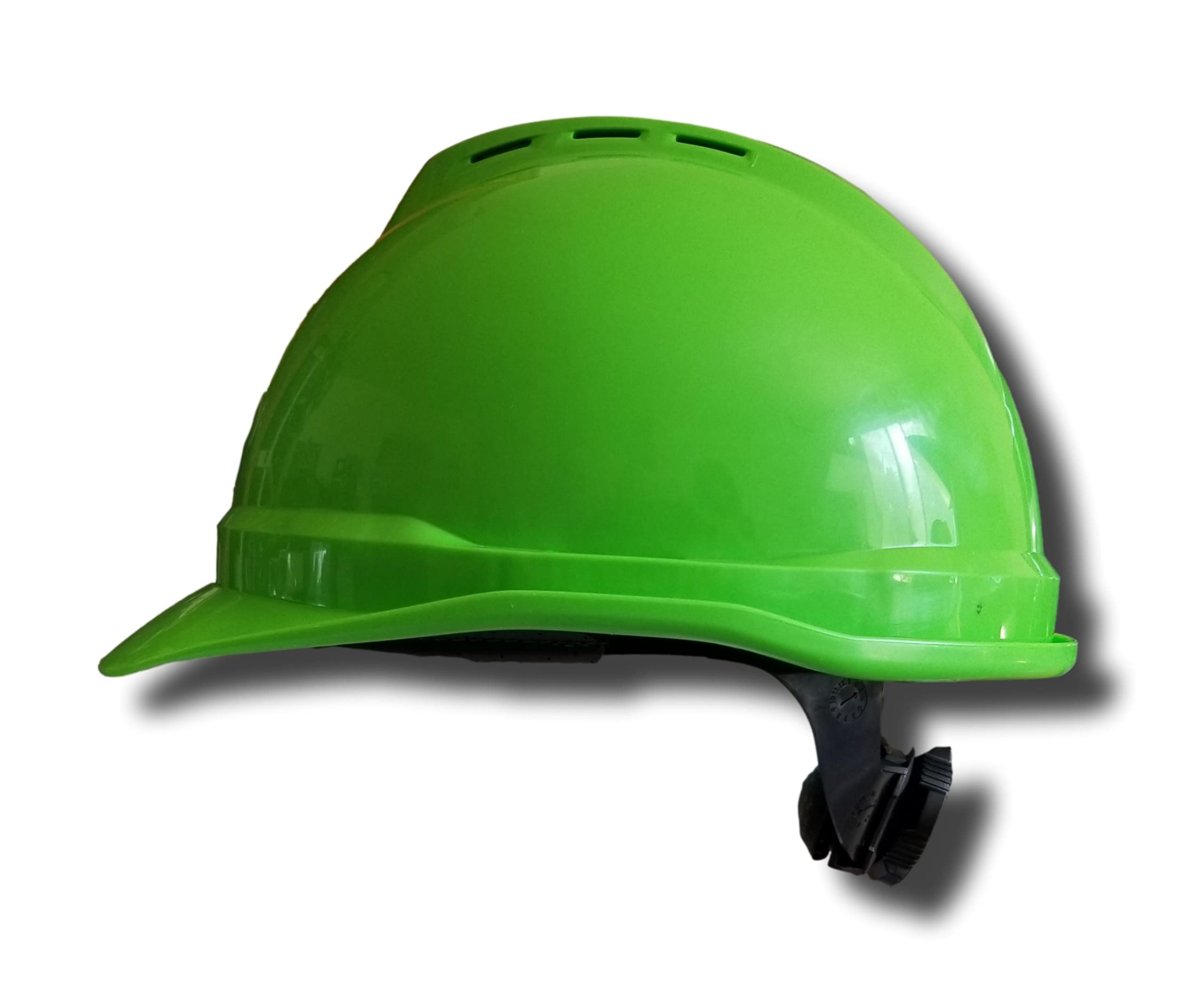 MSA Safety 10035212 Hard Hat with 4-Point Fas-Trac III Ratchet Suspension, Hi-Viz Green