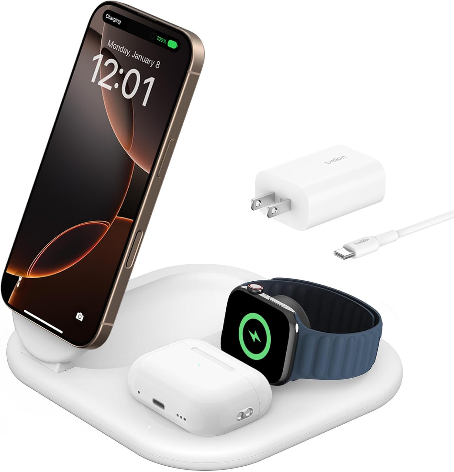 Belkin BoostCharge Magnetic Foldable Charger MagSafe-Compatible Qi2 15W