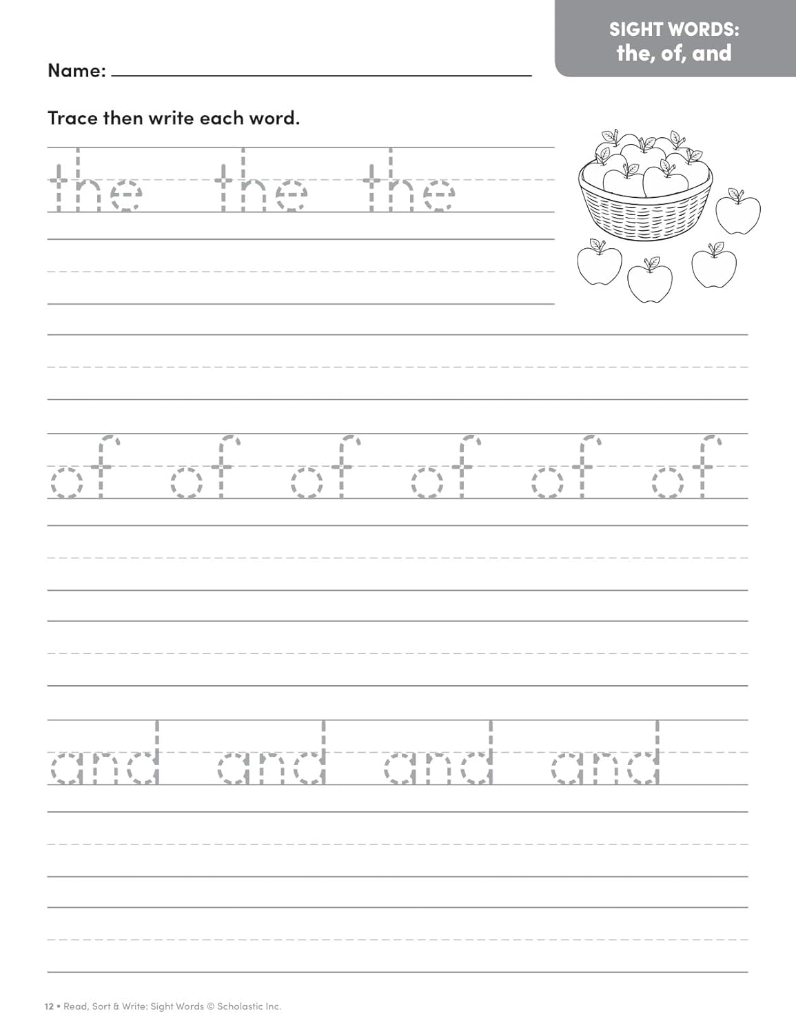 Read, Sort & Write: Sight Words: Fun, Reproducible Activities With Writing Pages That Build Essential Skills