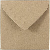 JAM PAPER Square Invitation Envelopes, Gummed Seal, Recycled Content