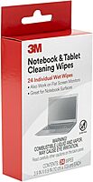 3M Notebook Screen Cleaning Wipes, 3.9 x 6.9 Inches (CL630), White, 24 individual wet wipes (Packaging may vary)