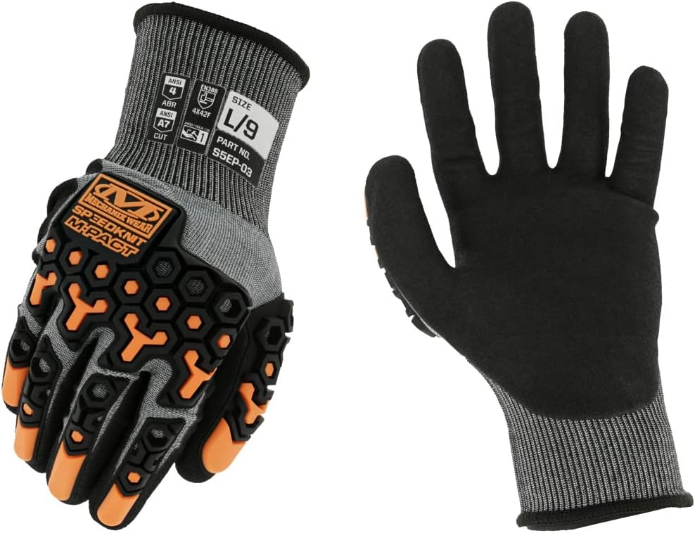 Mechanix Wear SpeedKnit M-Pact S5EP03 Gloves - Impact & Cut Protection