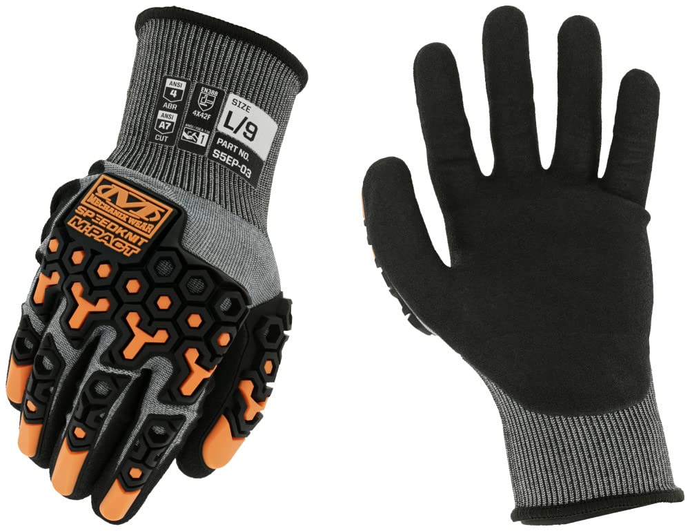 Mechanix Wear SpeedKnit M-Pact S5EP03 Gloves - Impact & Cut Protection