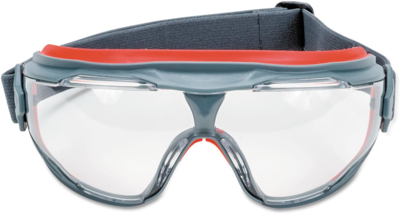 3M GoggleGear 500Series Safety Goggles - Clear, Plastic, Full Rim, Anti-Fog, Polycarbonate Lens, Laboratory, Construction