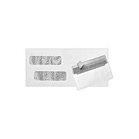 LUX #10 Double Window Invoice Envelopes, Peel & Press, White, Pack of 50