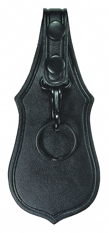 Duty Belt Key Holder, Belt-Mounted, Synthetic Leather