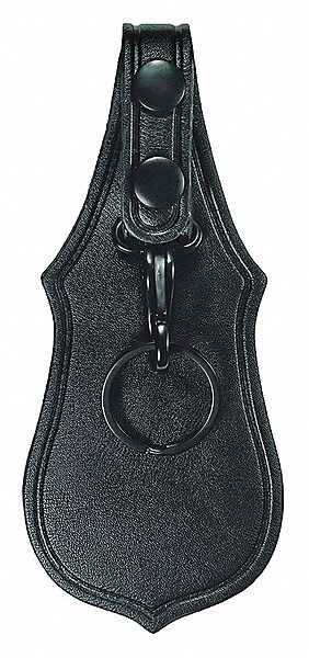 Duty Belt Key Holder, Belt-Mounted, Synthetic Leather