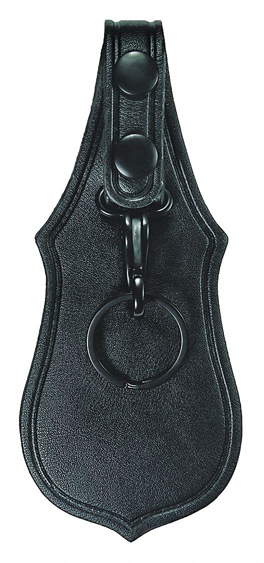 Duty Belt Key Holder, Belt-Mounted, Synthetic Leather