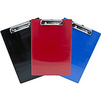 Saunders Recycled Plastic Clipboard - 0.50in Clip Capacity - 8 1/2in x 11in Sheet Size - Plastic - Multi - 3 / Pack