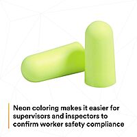 3M E-A-Rsoft Yellow Neons Uncorded Foam Ear Plugs