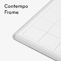 U Brands Magnetic Dry Erase Calendar Board, 14"x11", Modern White Frame, Includes Marker and Magnet