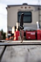 Schrade Alpha Class Radok 8.75in with 3.75in S35VN Steel Blade and Forged Carbon Fiber Handle, Made in USA for EDC