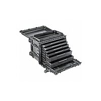 Pelican 004500-0610-110 0450Sd6, Protector Case/6 Shallow+1 Deep Drawers, Blk