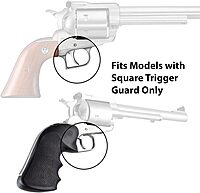 Hogue OverMolded Rubber Monogrip for Ruger Super Blackhawk Hunter Revolver Grip, Black - 84000