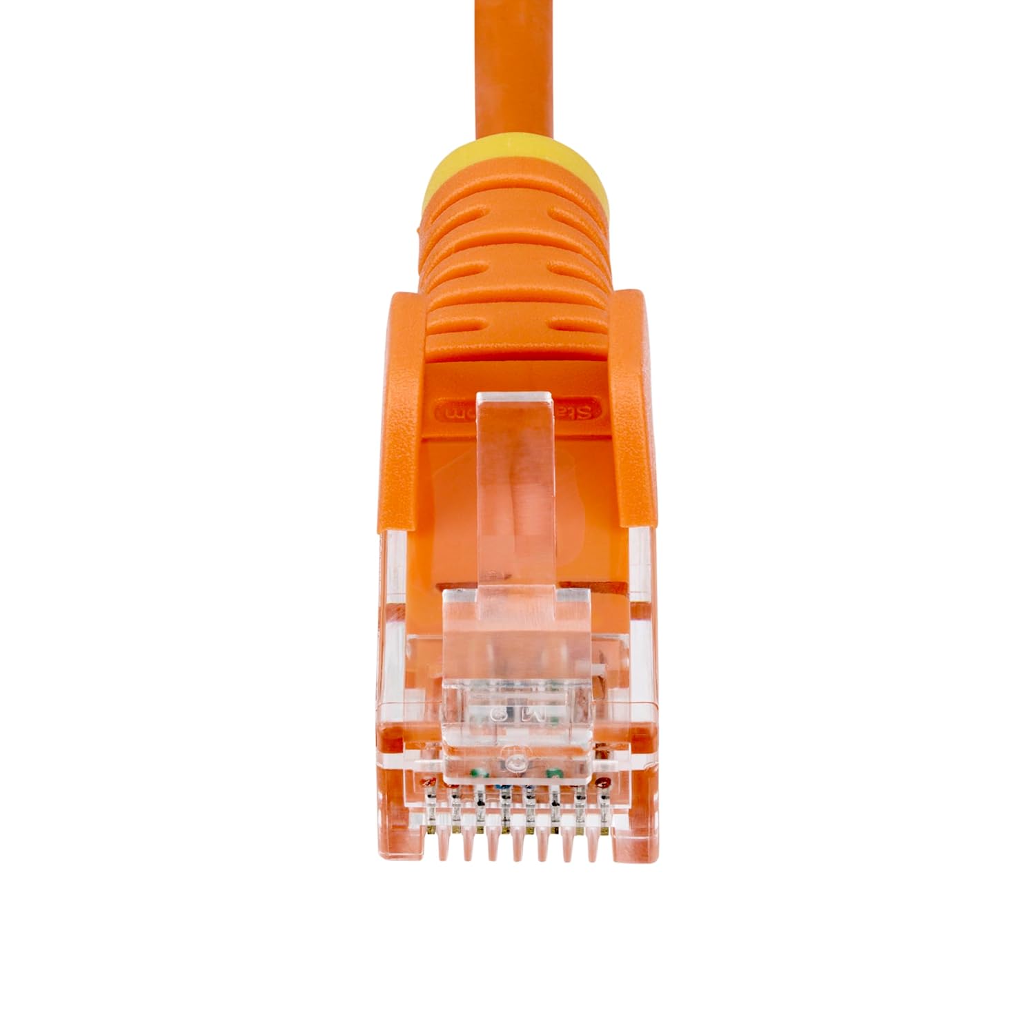 6in Orange Slim CAT6 Ethernet Cable, Snagless RJ45, LSZH, 28AWG Pure Bare Copper, Slim Network Patch Cable/Cord