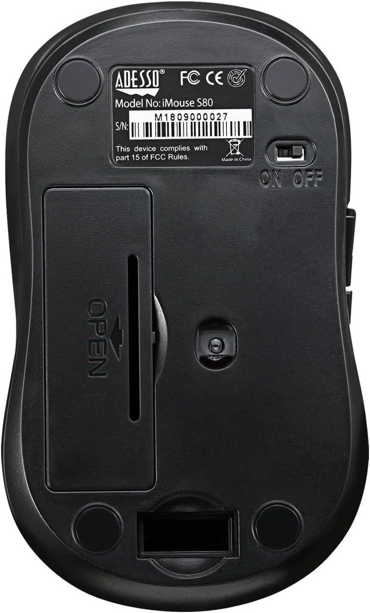 ADESSO iMouse S80 Wireless Fabric Optical Mini Mouse