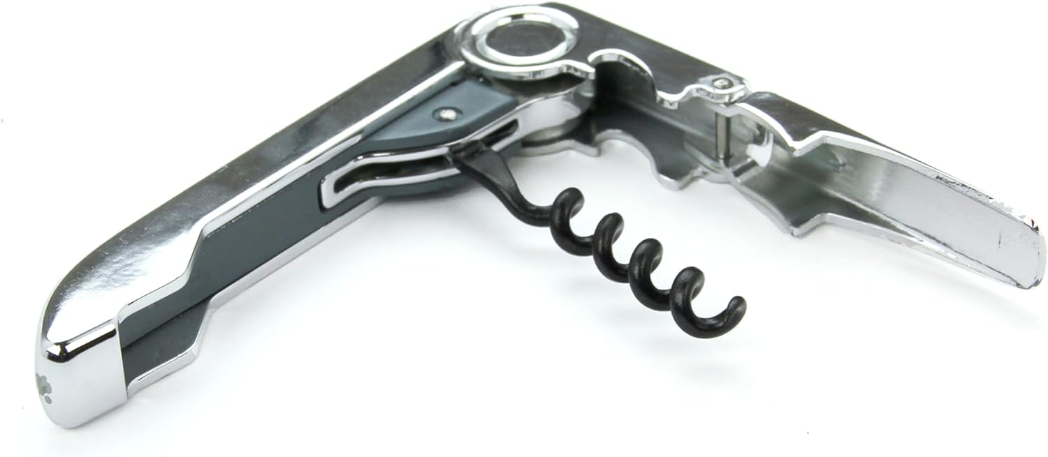 Vinturi All-In-One Waiter's Corkscrew Bottle Opener and Foil Cutter, Silver