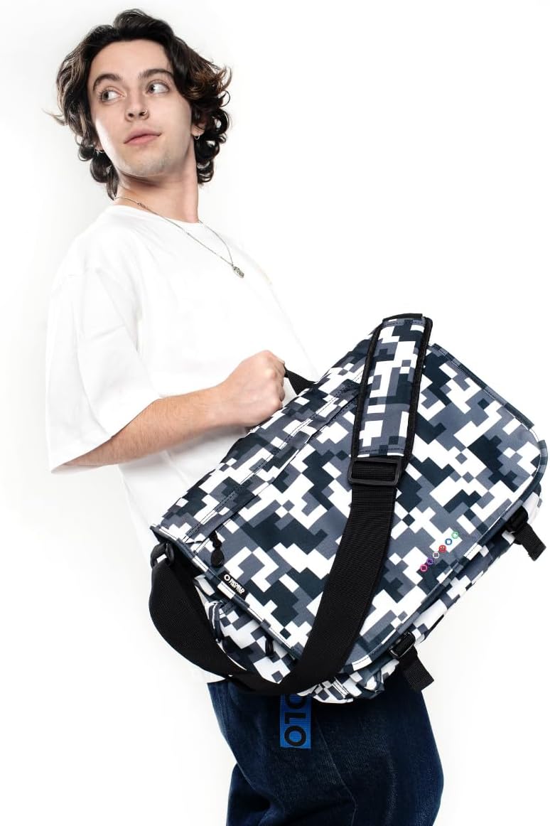 J World New York Thomas Laptop Messenger Bag for Women & Men. Kids Computer Bookbag Black
