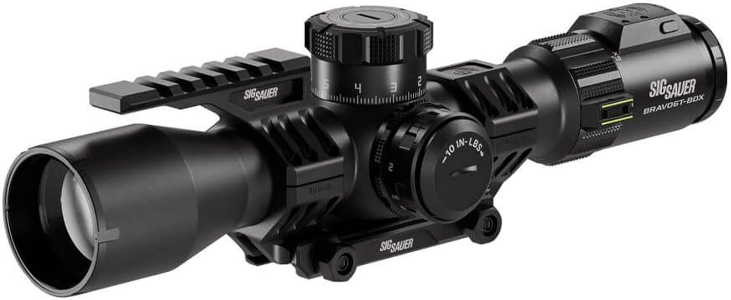 SIG SAUER BRAVO6T-BDX 3-18x44mm FFP Rifle Scope | HDX Glass with ZeroSync BDX eTRAK Dial | 35mm Tube Bluetooth Ballistic