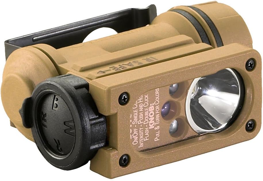 Streamlight 14102 Sidewinder Compact 55-Lumens Hands Free Military Flashlight with Helmet Mount & Lithium Battery in