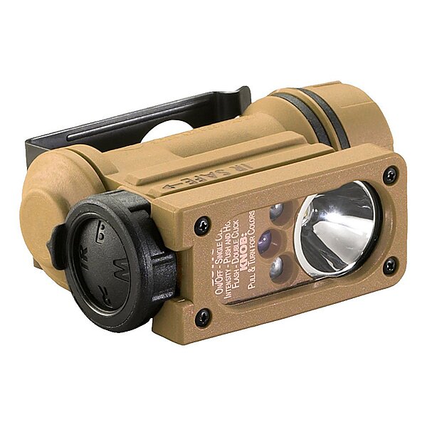 Streamlight 14102 Sidewinder Compact 55-Lumens Hands Free Military Flashlight with Helmet Mount & Lithium Battery in Clamshell, Coyote