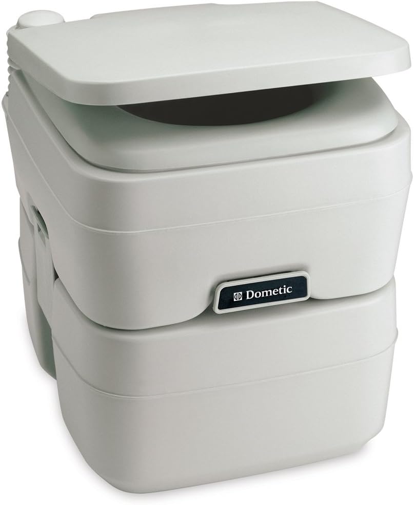 Dometic 965 MSD Portable Toilet w/Mounting Brackets - 5 Gallon - Platinum