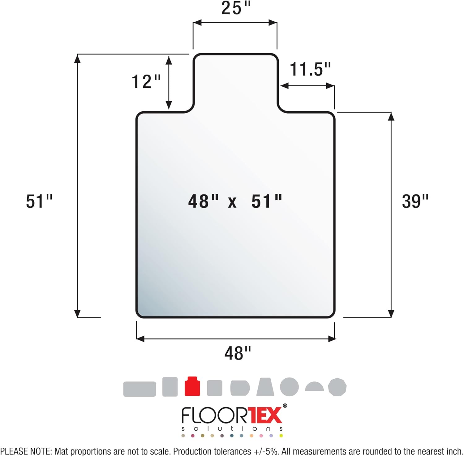 FLOORTEX Valuemat Vinyl Lipped Chair Mat for Hard Floor