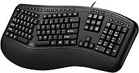 TruForm AKB-150UB-TAA Desktop Ergonomic Keyboard (TAA Compliant) 105-Key US Layout with Split Key Design Multimedia Keys