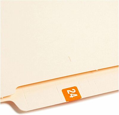 Smead® ETS Color-Coded Year Labels, SMD67924, 1/2" x 1", Orange, 25 Labels Per Sheet, Pack of 10 Sheets