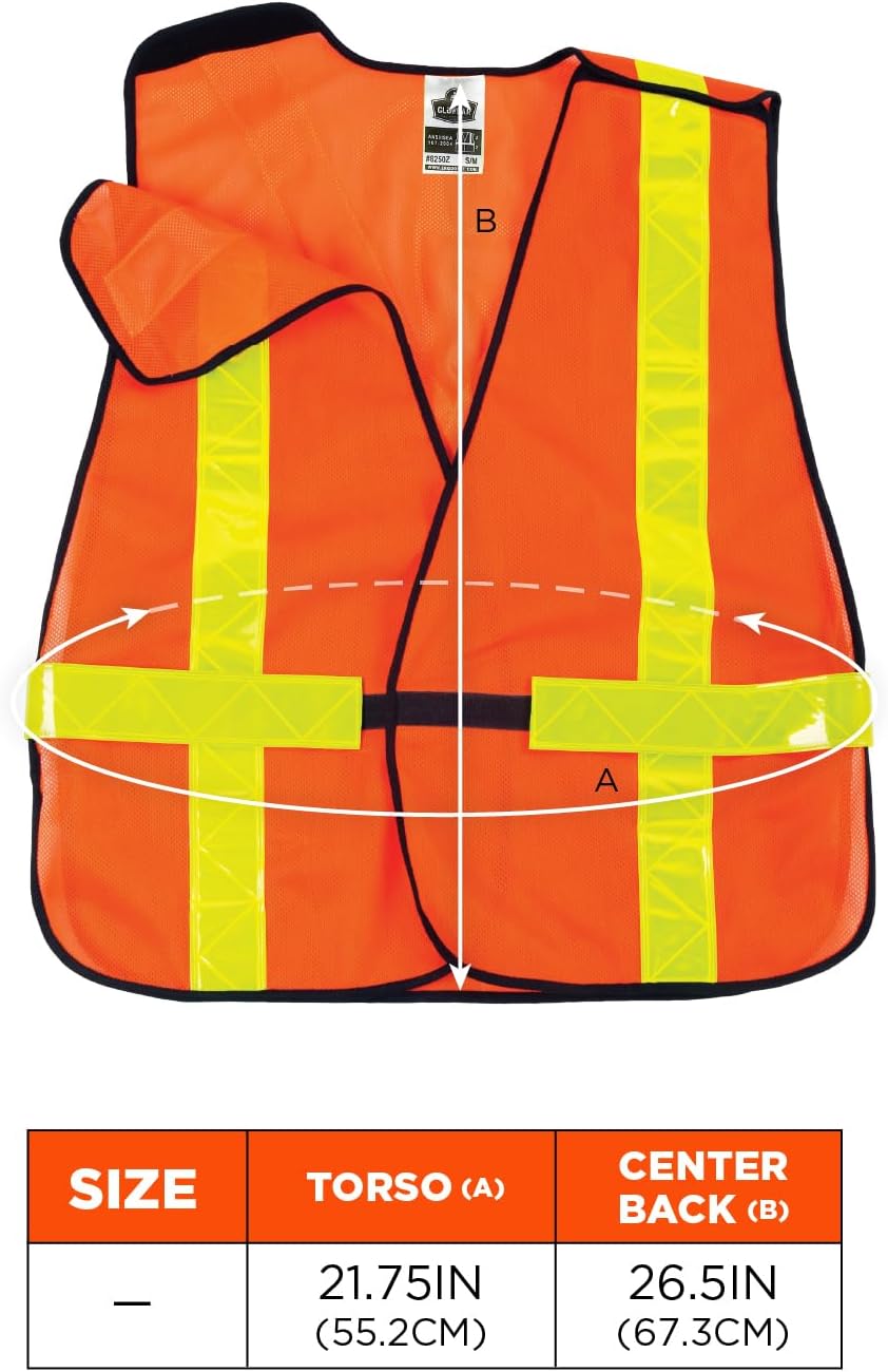 Ergodyne GloWear 8080BAX Hi-Gloss Breakaway X-Back Safety Vest