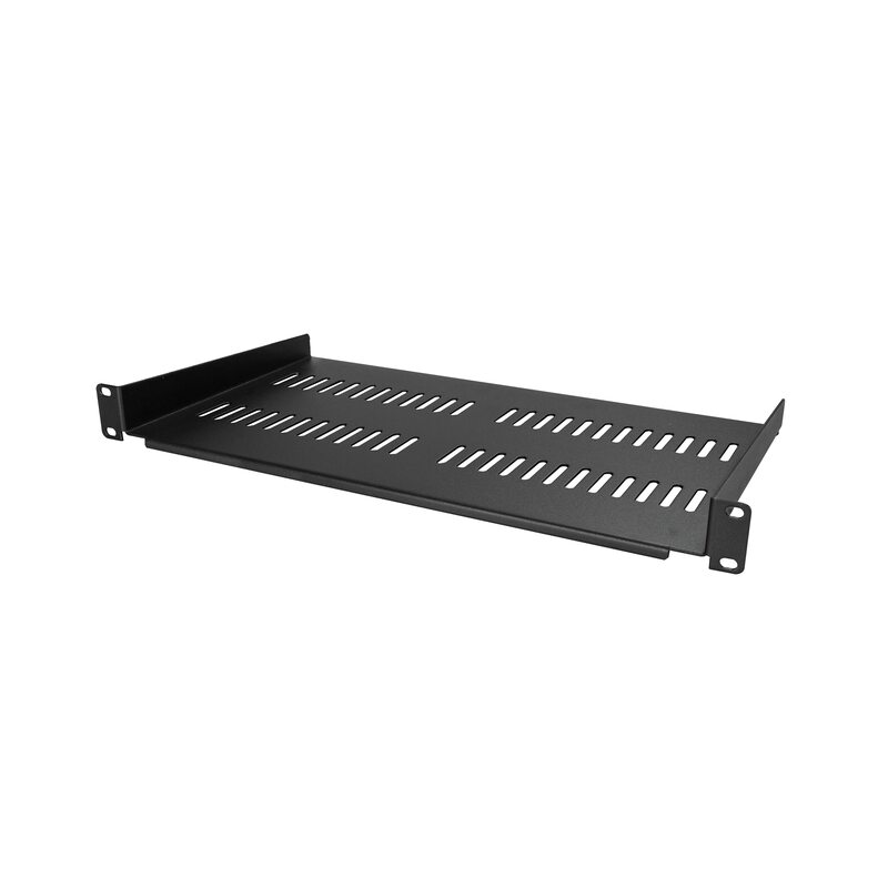 StarTech.com 1U Vented Server Rack Cabinet Shelf - Fixed 10in Deep Cantilever Rackmount Tray for 19in Data/AV/Network