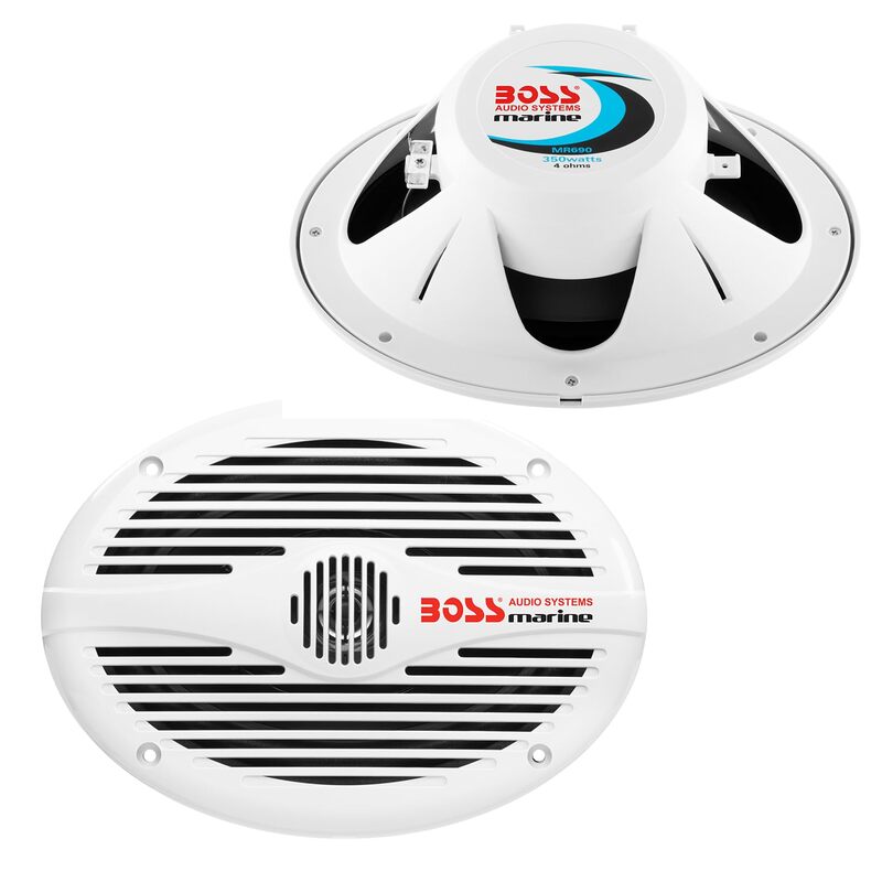 BOSS Audio Systems Marine Coaxial 2-Way Full-Range Weatherproof Speakers (Pair)