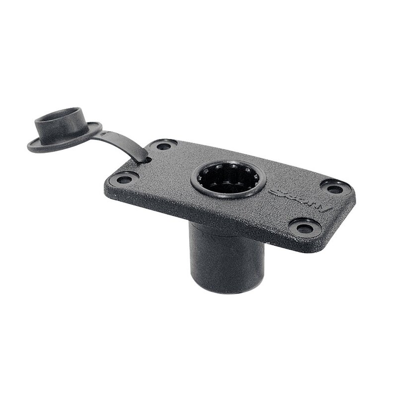 Scotty #0244-BK Flush Deck Mount with Rain Cap One Size