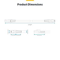 StarTech.com 6ft Blue CAT8 Ethernet Cable, Snagless RJ45, 25G/40G, 2000MHz, 100W PoE++, S/FTP, 26AWG Pure Bare Copper, LSZH