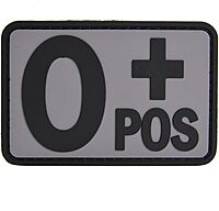 VooDoo Tactical Blood Type Rubber Patch (O+ Positive)