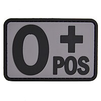 VooDoo Tactical Blood Type Rubber Patch (O+ Positive)