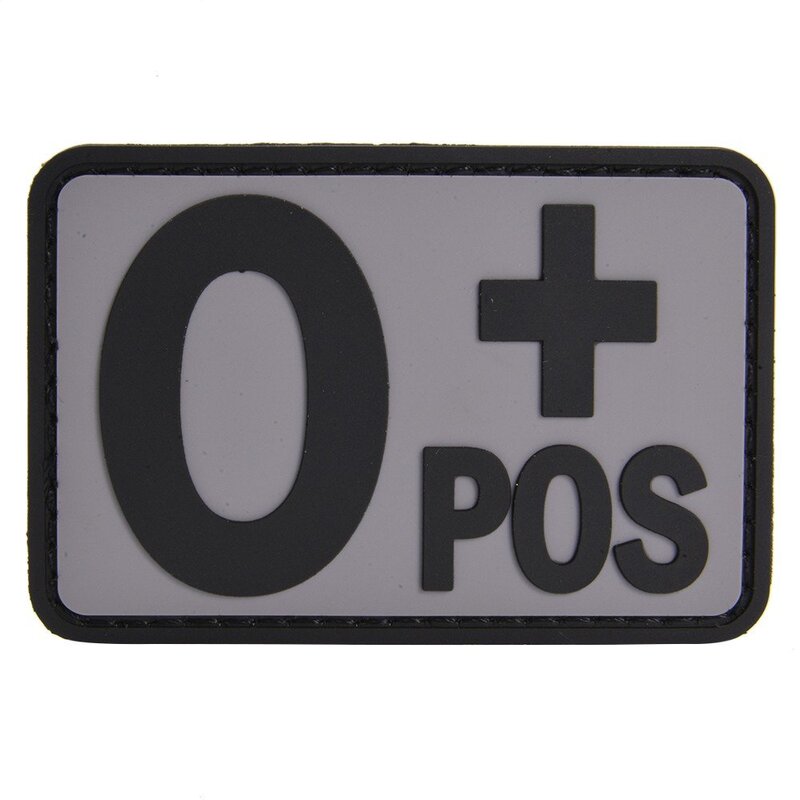 VooDoo Tactical Blood Type Rubber Patch (O+ Positive)
