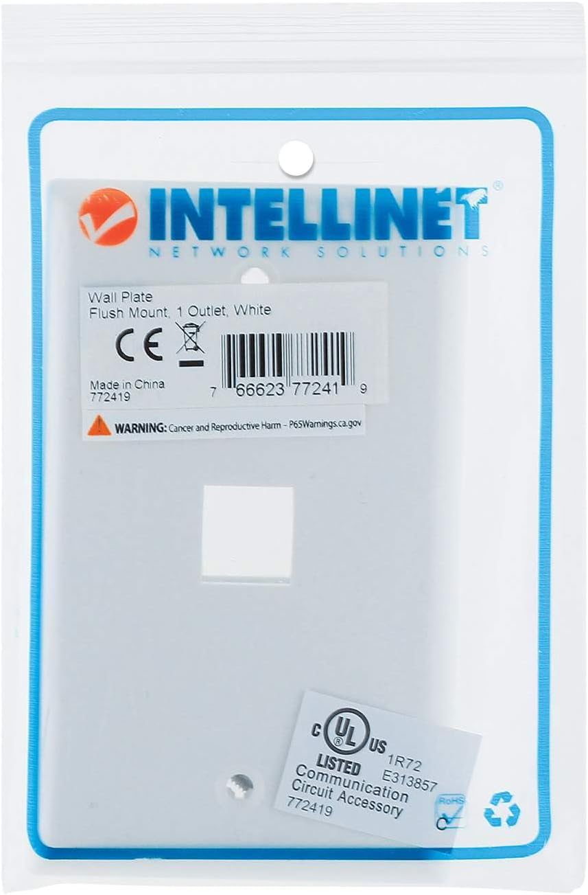 INTELLINET 1-Outlet Keystone Wall Plate