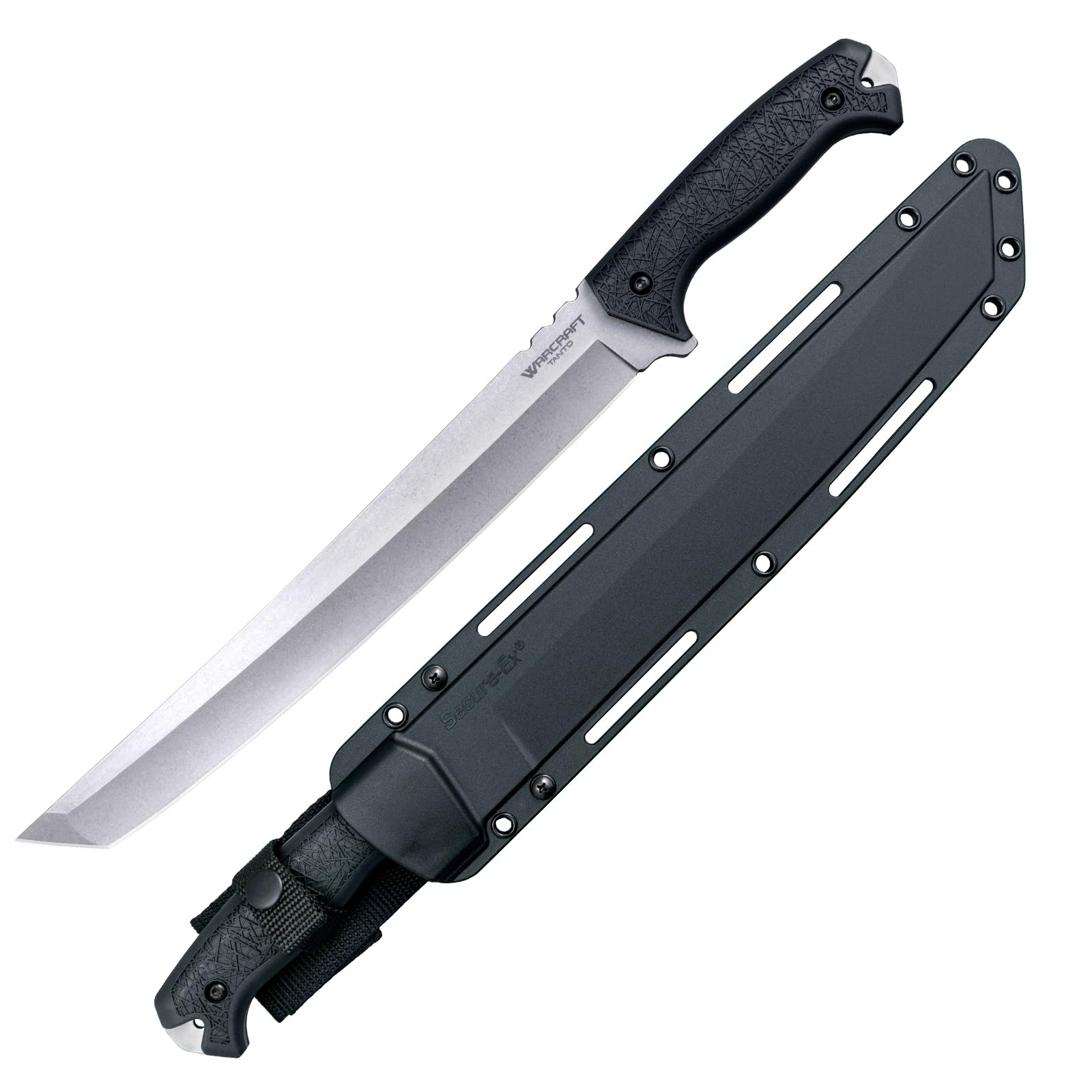 Cold Steel Warcraft Tanto 4034SS Fixed Blade Knife with GFN Handle and Secure-Ex Sheath