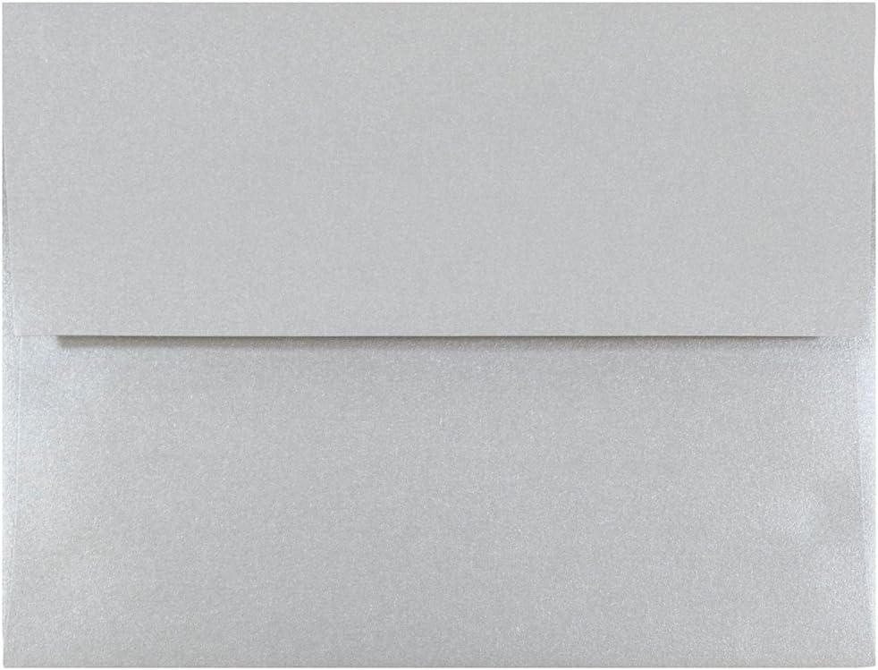JAM PAPER Silver Stardream Metallic Invitation Envelopes