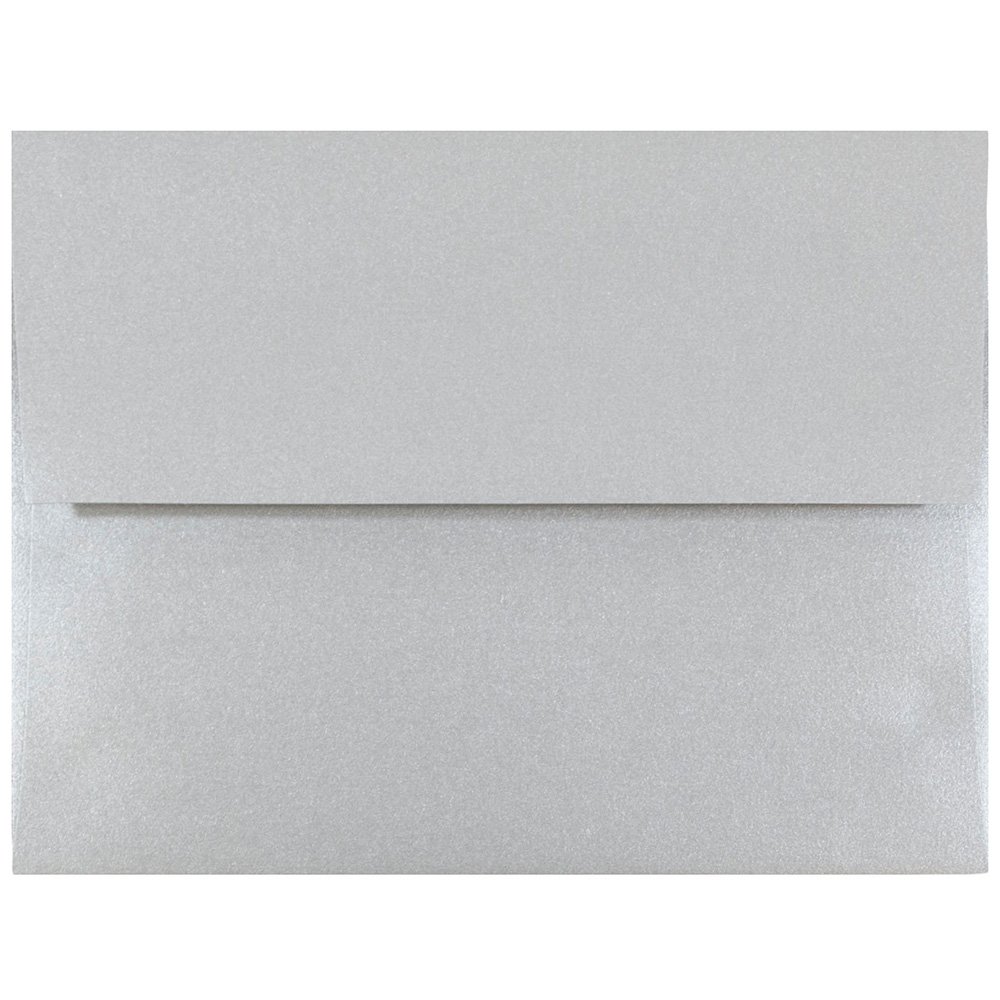 JAM PAPER Silver Stardream Metallic Invitation Envelopes