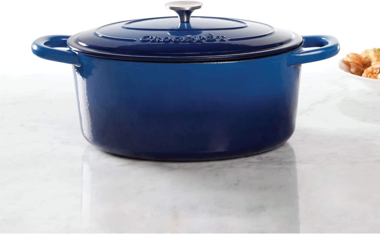 Crock-Pot Artisan 7-Quart Oval Enameled Cast Iron Dutch Oven
