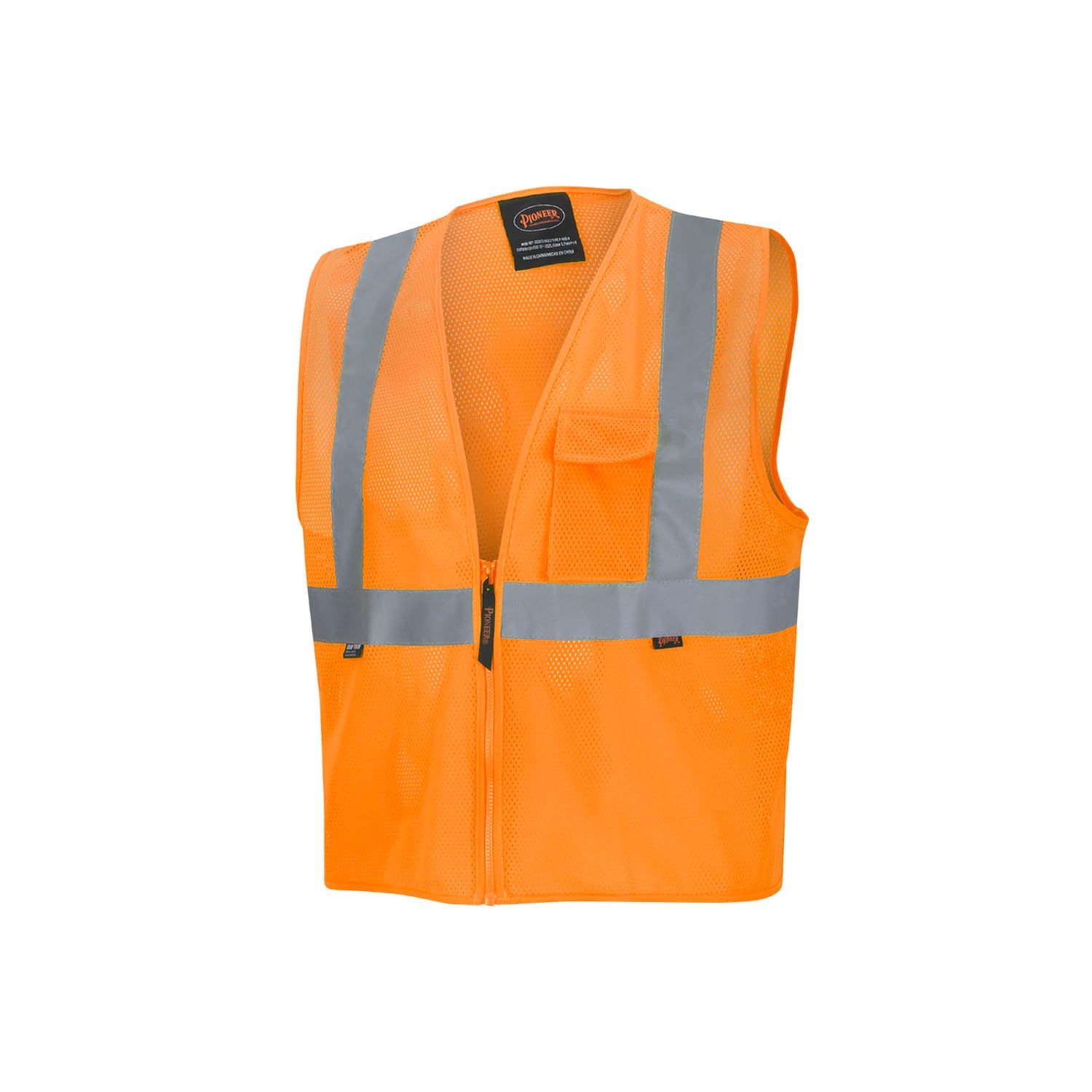 Pioneer Hi Vis Mesh Safety Vest for Men & Women - Reflective Tape - Class 2 - Traffic, Public Safety