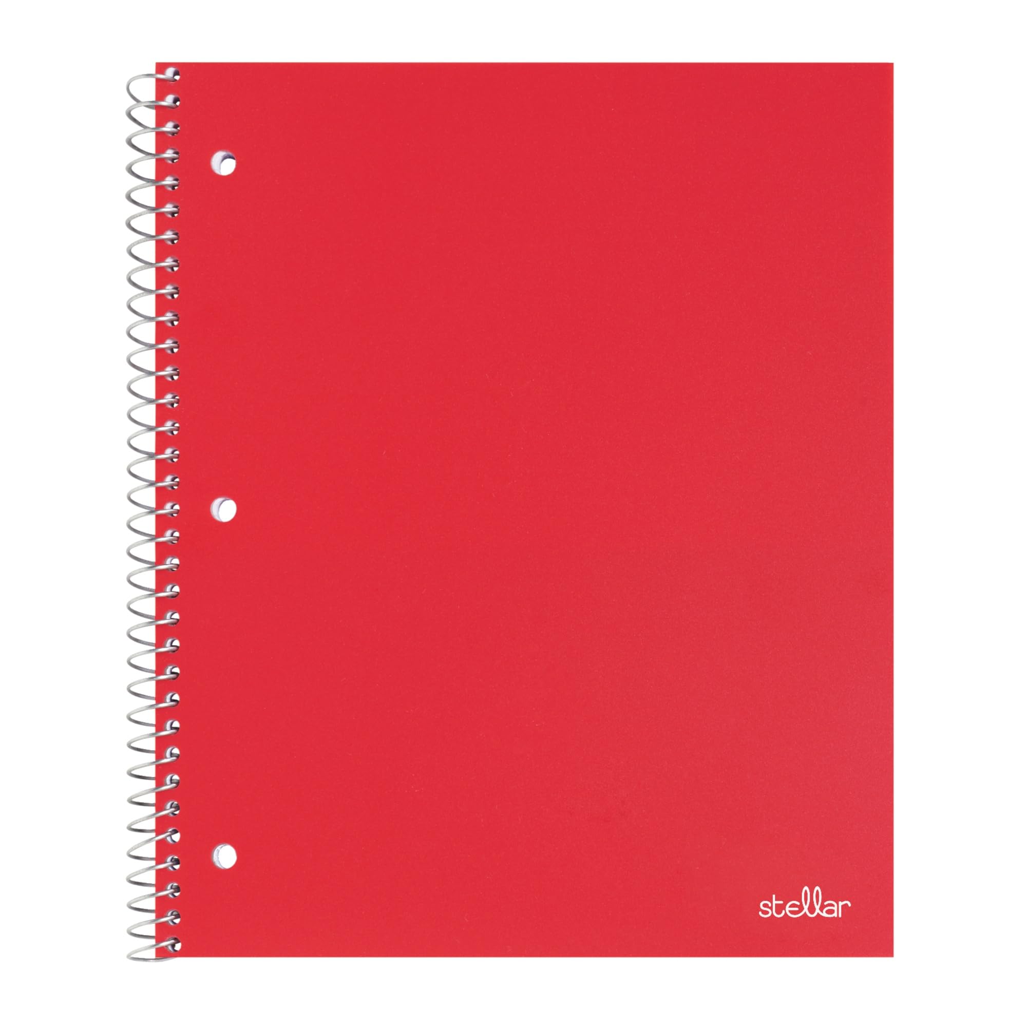 Office Depot® Brand Stellar Poly Notebook, 8-1/2" x 11", 1 Subject, College Ruled, 100 Sheet, Red