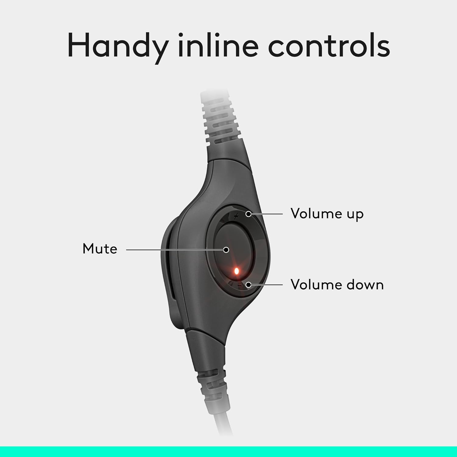 Logitech H390 Gaming Headphones, Wired Headphones with Mic, USB Headset with Microphone for PC