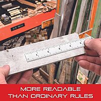 Starrett Spring Tempered Steel Rule with Satin Chrome Finish