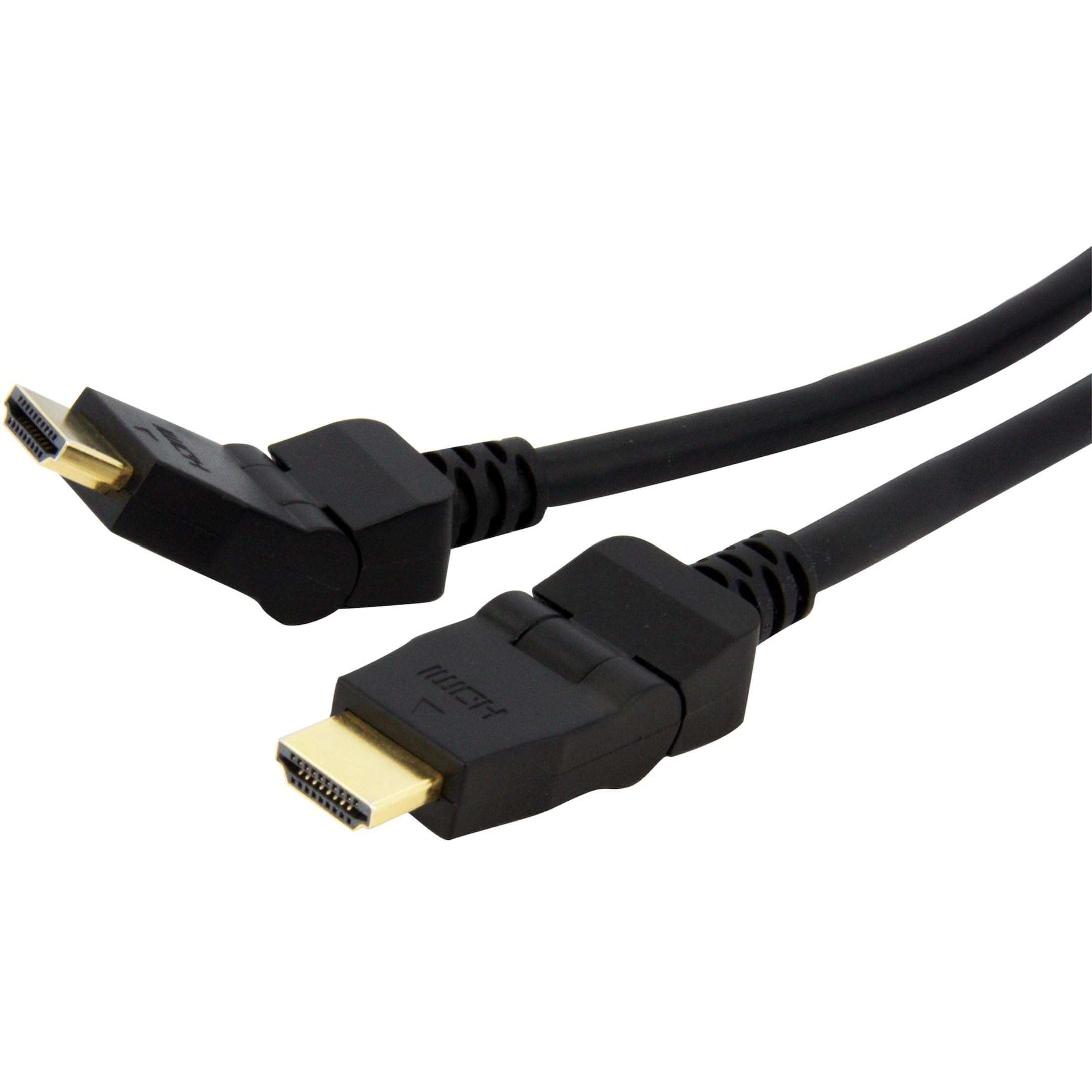 StarTech.com 6ft Swivel HDMI Cable, 4K High Speed Rotating HDMI Cord, 4K 30Hz UHD HDMI, 10.2 Gbps, HDMI 1.4 Video, HDCP 1.4