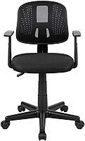 Flash Furniture Flash Fundamentals Mid-Back Mesh Swivel Task Office Chair with Pivot Back and Arms