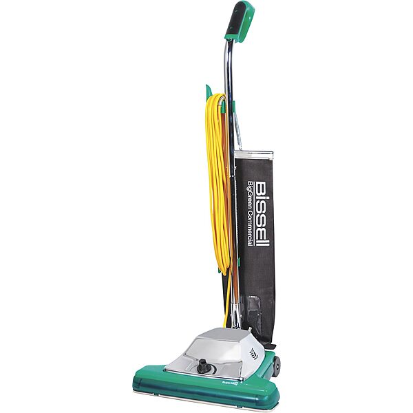 Bissell BigGreen Commercial BG101DC ProCup Comfort Grip Handle Upright Vacuum with Magnet, 870W, 12" Vacuum Width